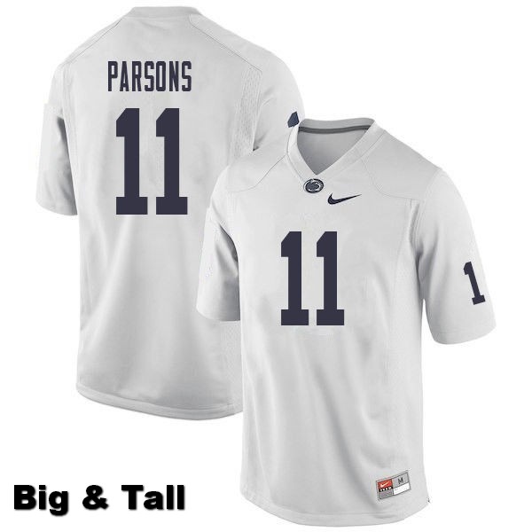 NCAA Nike Men's Penn State Nittany Lions Micah Parsons #11 College Football Authentic Big & Tall White Stitched Jersey WMU3498ED